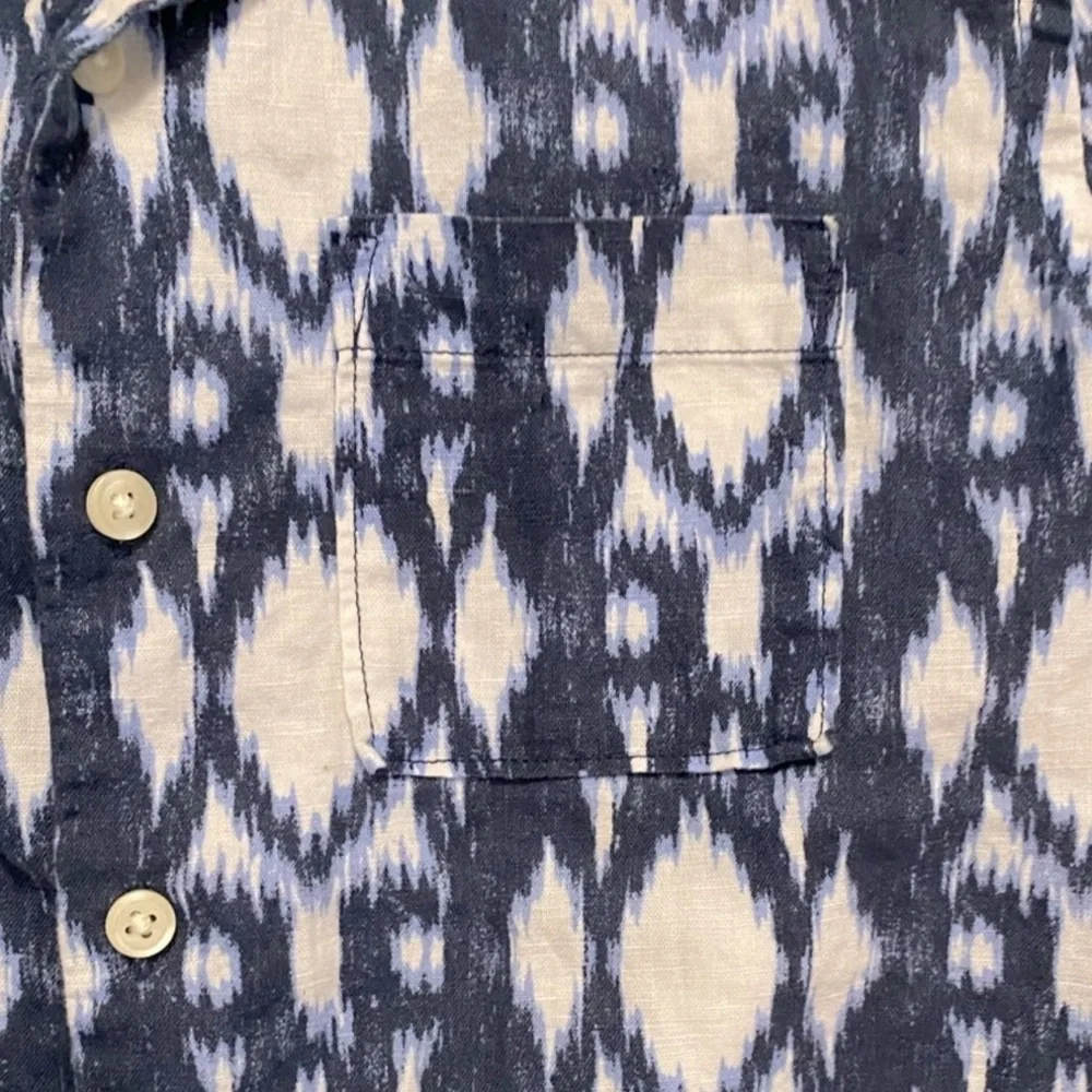 GAP‎ Linen-Cotton Button-Down Short Sleeve Shirt